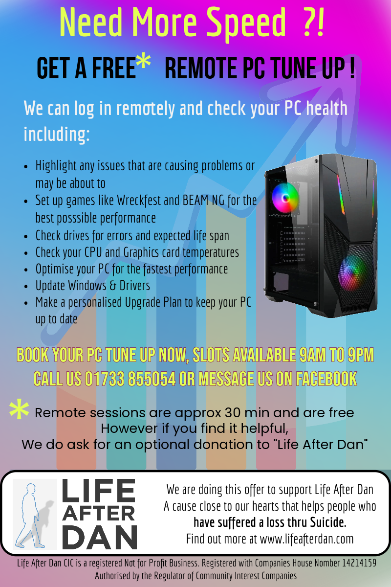 Free Remote PC Check up Peterborough Custom Computers